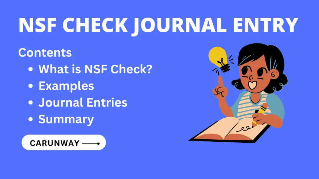NSF Check Journal entry