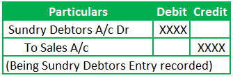Sundry Debtors Entry